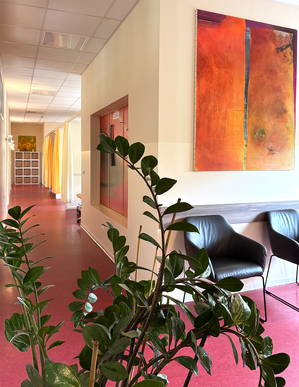 Wartebereich der Physiotherapiepraxis Physio Prana in Berlin-Wittenau